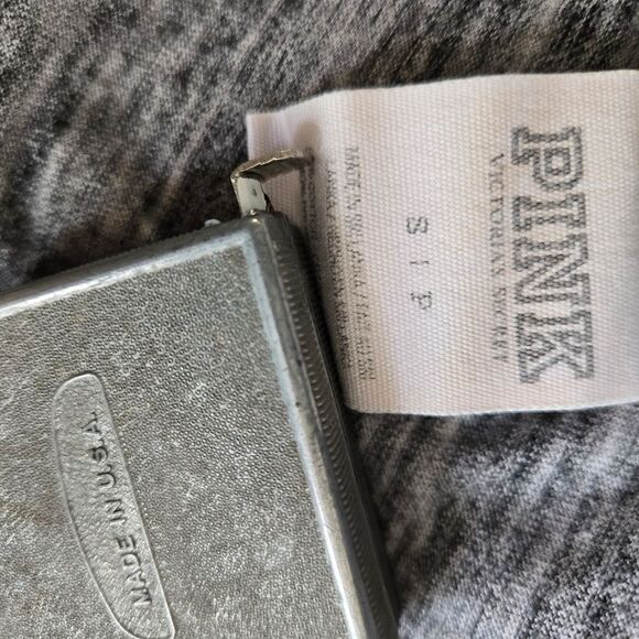 Victoria's Secret Pink Y2k Gray and Gold Number Football Style Tee Shirt - Picture 5 of 5